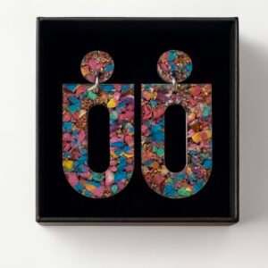 Orecchini arcobaleno scomposto